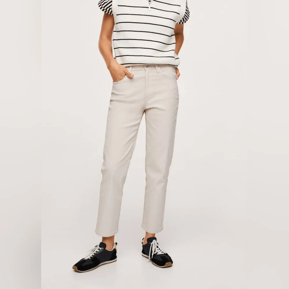 MANGO cropped straight pants - Picture 3 of 3